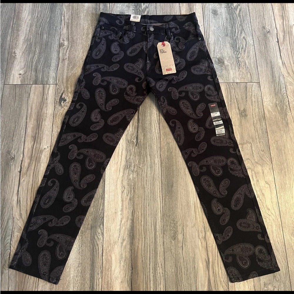 Levi's Dark Paisley Patterned Jeans